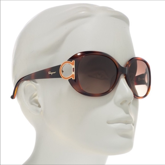 Ferragamo Sunglasses Tortoise Sunnies Oversized - Picture 8 of 8
